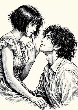 Couple in intimate moment