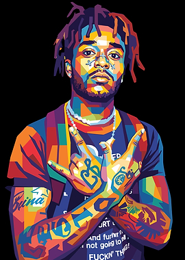 Colorful Portrait of Lil Uzi Vert