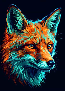 Vibrant Fox Portrait