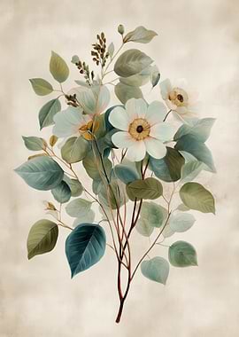 Vintage Floral Botanical Illustration