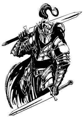 Knight with Two Swords