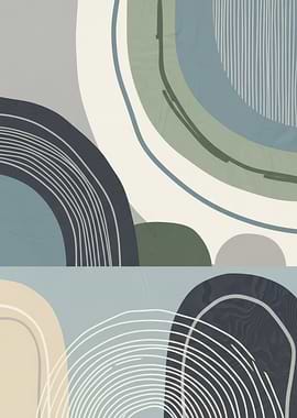 Abstract Mid-Century Modern Shapes