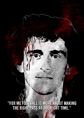 Football Quote Michel Platini Portrait