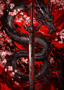 Dragon Sword with Cherry Blossoms