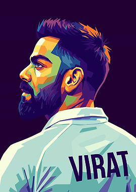 Virat Kohli Pop Art Portrait