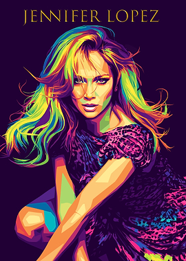 Jennifer Lopez Pop Art Portrait