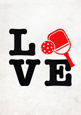 Vintage Pickleball Poster – Love for the Game Retro Wall Art