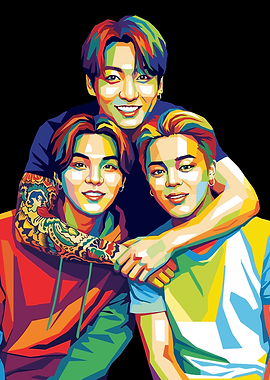BTS Pop Art Portrait