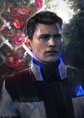 Connor RK900 Portrait with Roses