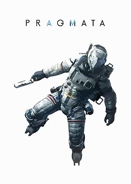 Pragmata Astronaut with Gun