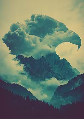 Eagle Head Cloud Mountain Landscape