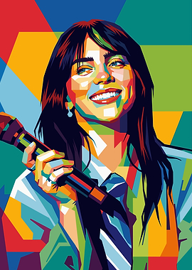 Billie Eilish Pop Art Portrait