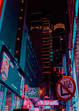 Neon Cityscape at Night