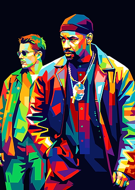 Denzel Washington and Ethan Hawke Pop Art