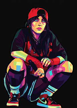 Billie Eilish Pop Art Portrait