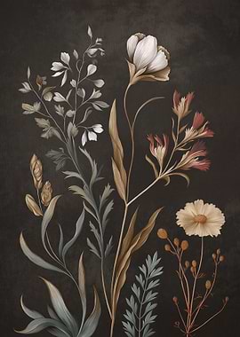 Botanical Illustration of Wildflowers