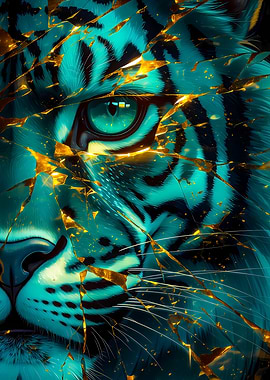 Cracked Teal Tiger Eye