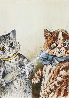 Cats with Soda Bottle