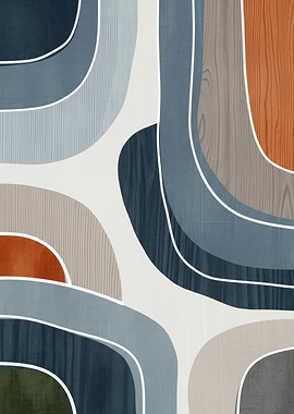 Abstract Mid-Century Modern Shapes