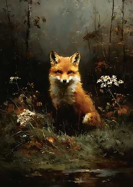 Fox in a Moody Forest