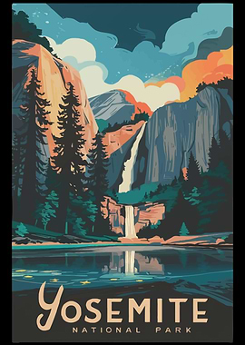Yosemite National Park Vintage Poster