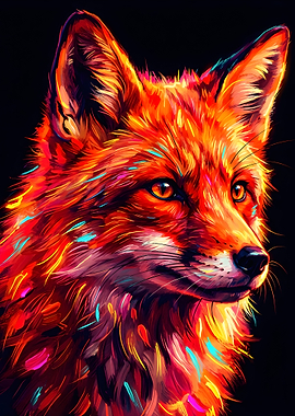 Vibrant Fox Portrait