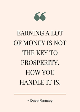 Dave Ramsey quote on handling money