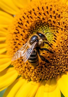 Bee on a Sunflower