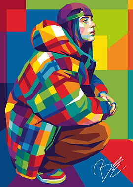 Billie Eilish Pop Art Portrait