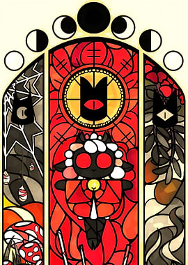 Cult of the Lamb Stained Glass Art