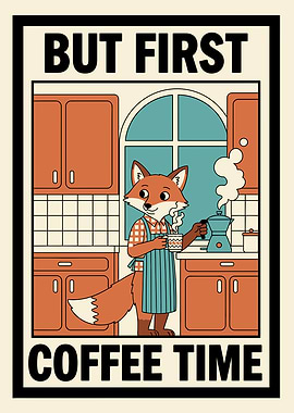Cute Animal Barista Poster