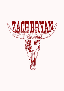 Zach Bryan Skull western