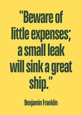 Benjamin Franklin Quote on Expenses