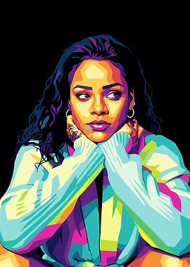 Rihanna Pop Art Portrait