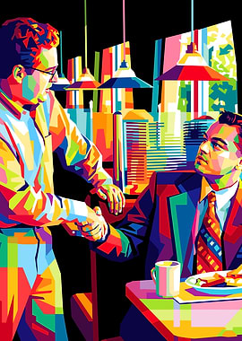 Pop Art of Leonardo DiCaprio and Jonah Hill