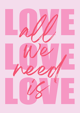 Love is all we need text art
