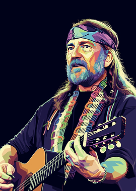 Willie Nelson Pop Art Portrait