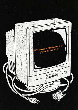 Retro Computer Shutting Down