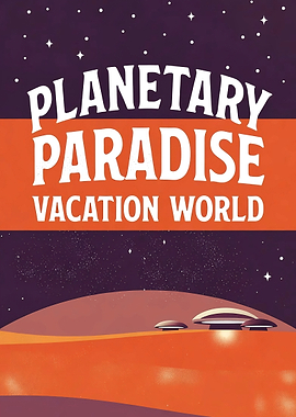 Planetary Paradise Vacation World Poster