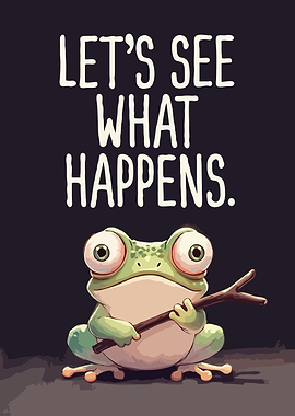 Frog with Stick and Funny