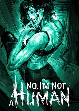 Creepy Non-Human Character with Text