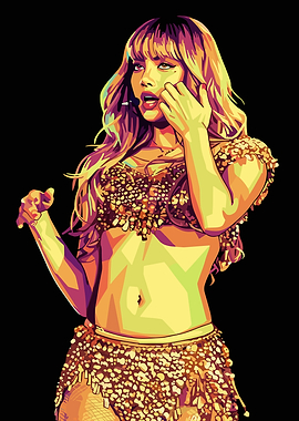 Lisa Pop Art Style Performer