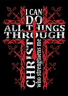 Christian Cross with Inspirational Text