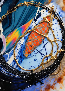 Cosmic Vortex – Abstract Space Journey – Abstract Porcelain #137