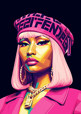 Nicki Minaj Pop Art Portrait