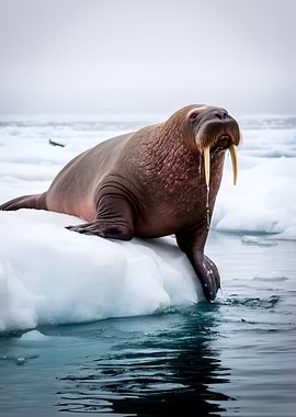 Walrus on Ice Floe