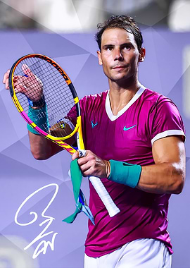 Rafael Nadal Tennis Player Portrait