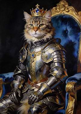 Cat King in Royal Armor