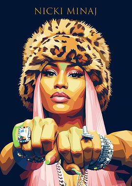 Nicki Minaj Pop Art Portrait