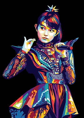 Colorful Pop Art of a Japanese Performer